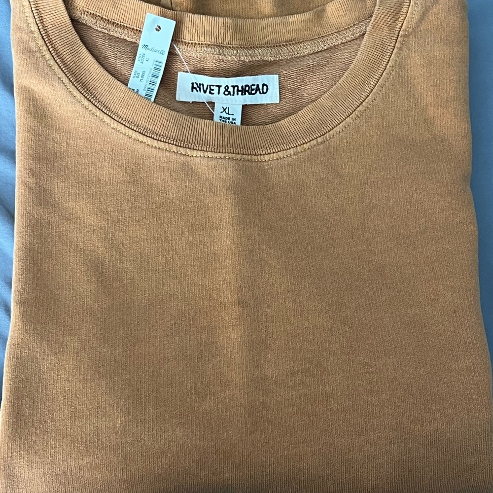 Madewell Tan Crew Neck Sweater